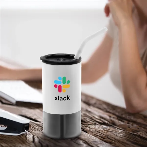 White color option for 16 Oz. Tumbler With Straw