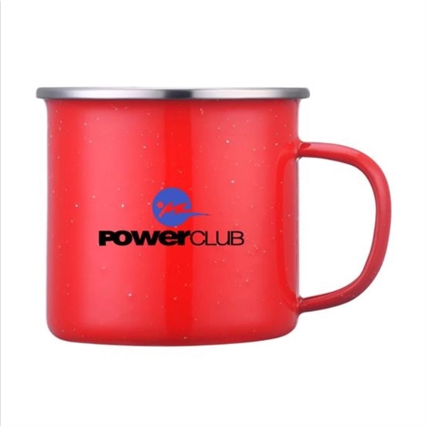 Red 186C color option for 16 Oz. Enamel Camping Mug