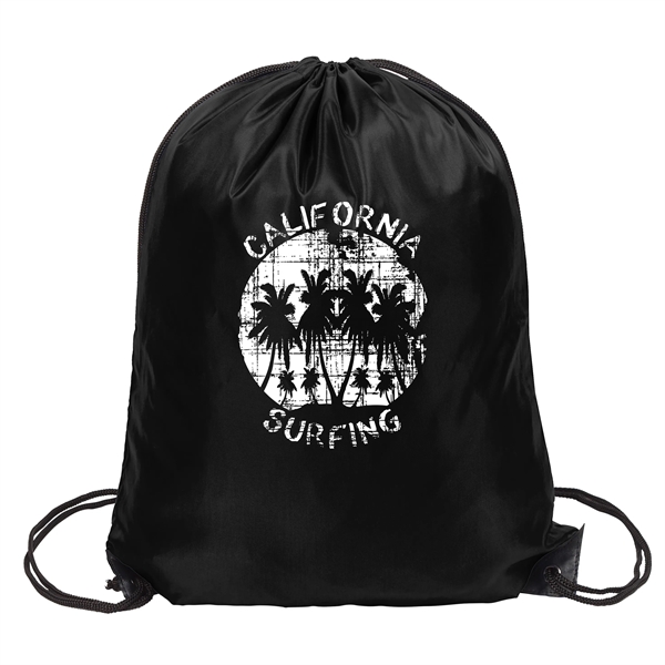 Black color option for Polyester Drawstring Bag