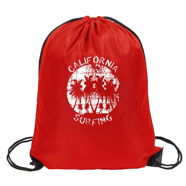 Maroon color option for Polyester Drawstring Bag