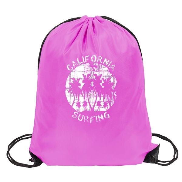 Pink color option for Polyester Drawstring Bag