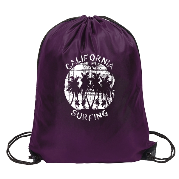 Plum Purple color option for Polyester Drawstring Bag