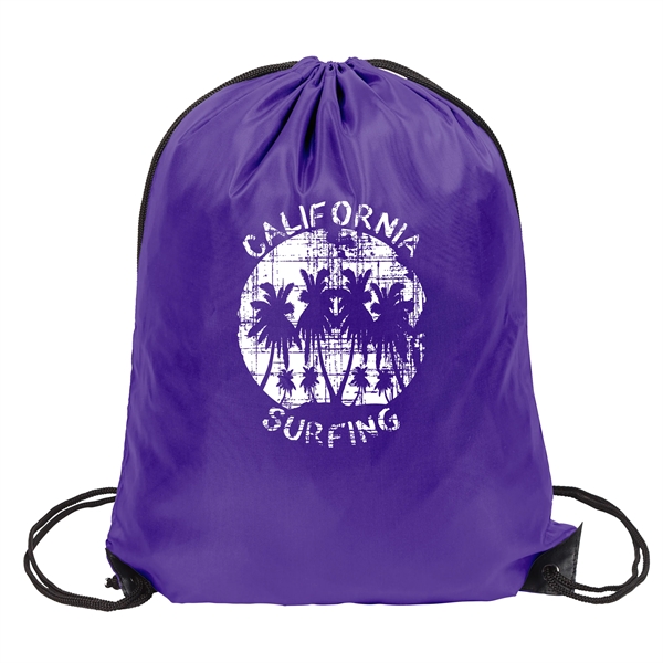Purple color option for Polyester Drawstring Bag