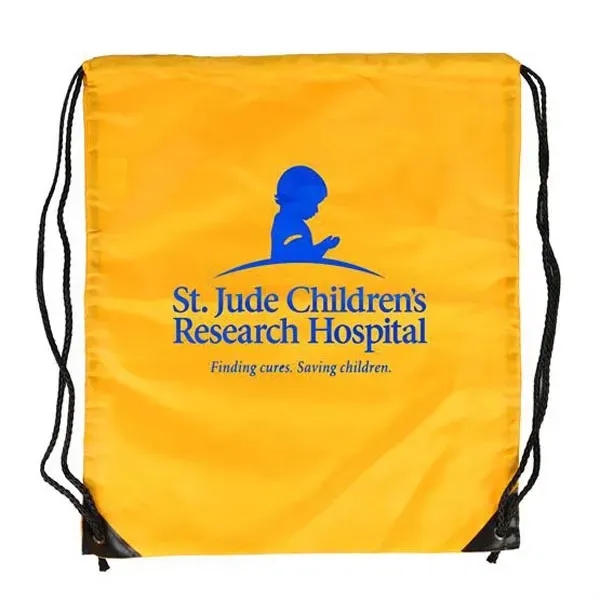 Athletic Gold color option for Jumbo Polyester Drawstring Bag