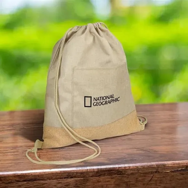 Brown color option for Cork Drawstring Bag