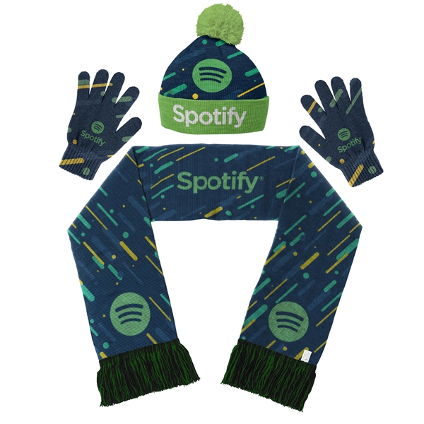 Blue color option for Hat, Gloves And Scarf Set