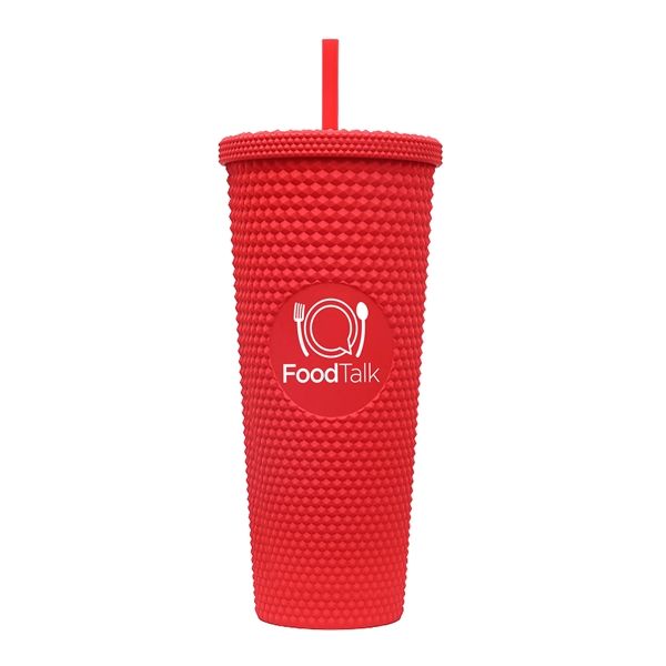Red color option for 24 Oz Studded Tumbler