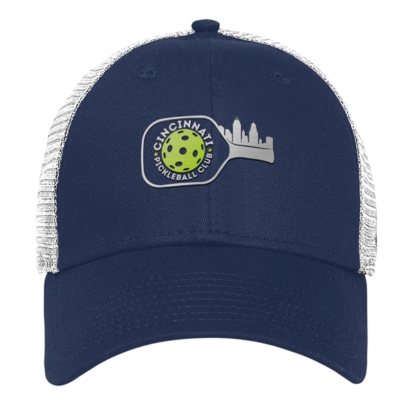 Blue color option for Poly Mesh Baseball Cap With 3 D Embroidery