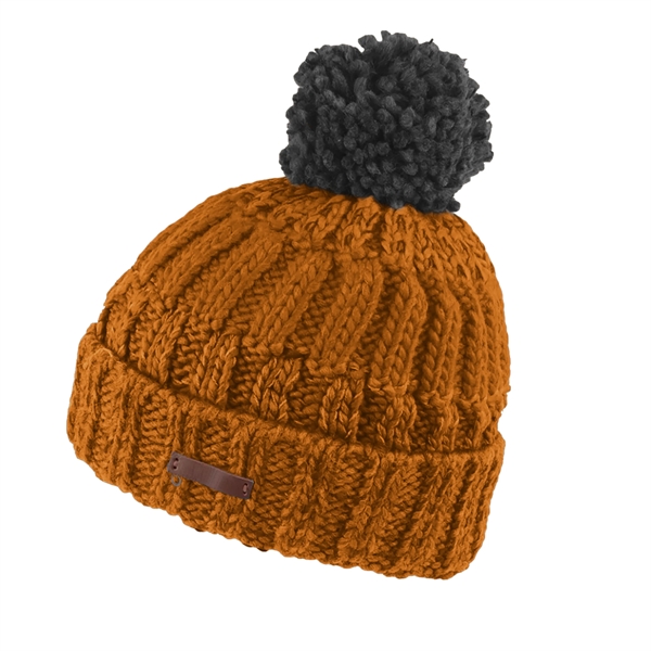 Orange color option for Colorful Pom Pom Knitted Beanies