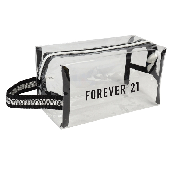 Clear-Black color option for Clear Tpu Cosmetic Toiletry Travel Bag