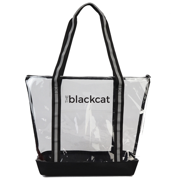 Clear-Black color option for Clear Tpu Tote With Zipper