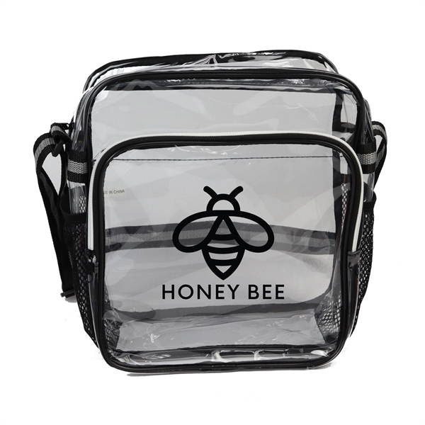 Clear-Black color option for Clear Tpu Cross Body Satchel / Messenger Bag