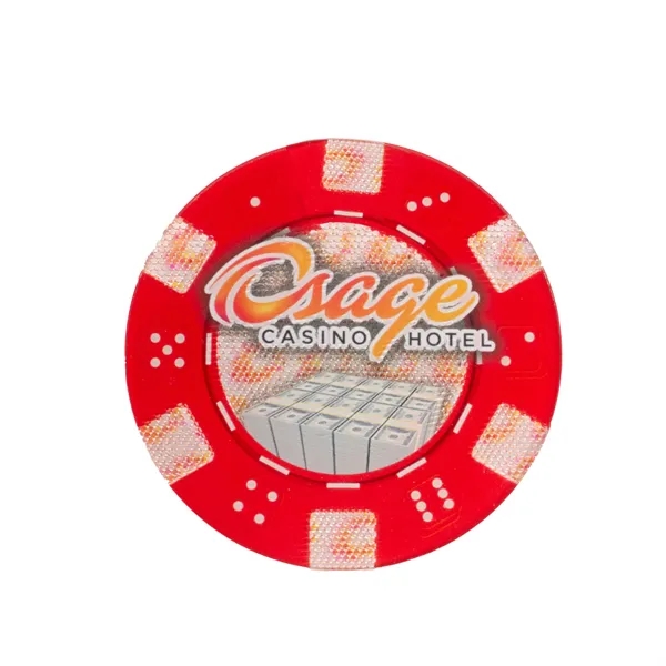 White color option for 5 D Poker Chip 2"