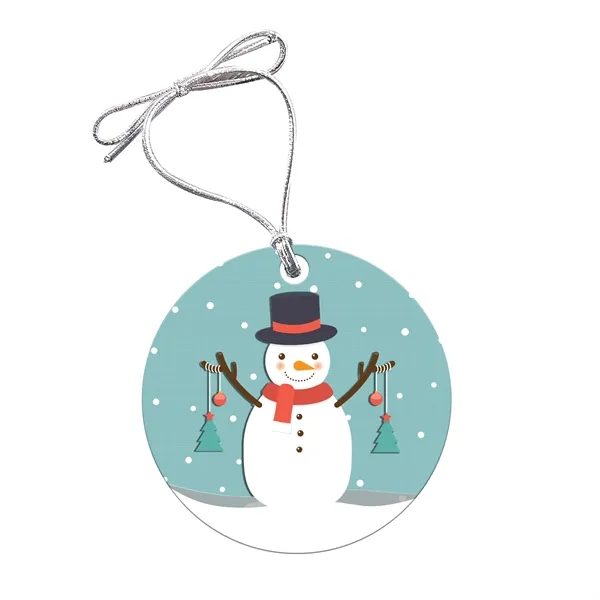 White color option for 5 D Round Ornament