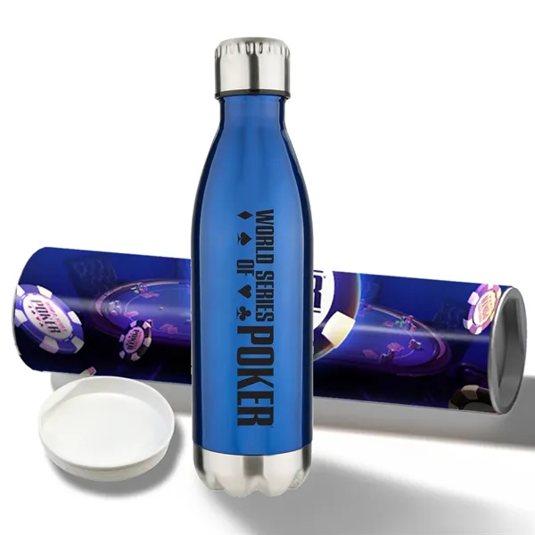 Blue color option for 17 Oz Stainless Steel Cola Bottle With Shipping Tube