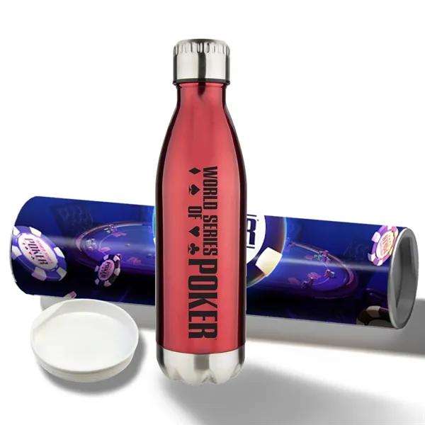 Red color option for 17 Oz Stainless Steel Cola Bottle With Shipping Tube