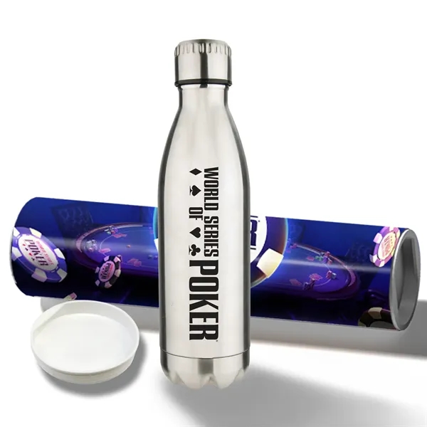Silver color option for 17 Oz Stainless Steel Cola Bottle With Shipping Tube
