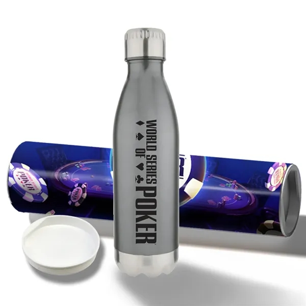 Titanium Grey color option for 17 Oz Stainless Steel Cola Bottle With Shipping Tube