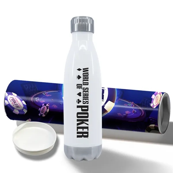 White color option for 17 Oz Stainless Steel Cola Bottle With Shipping Tube