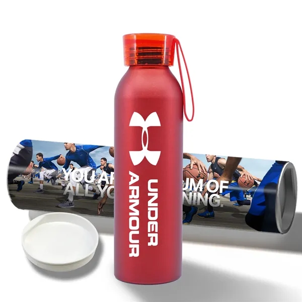 Red color option for 20 Oz Aluminum Bottle With Shipping Tube