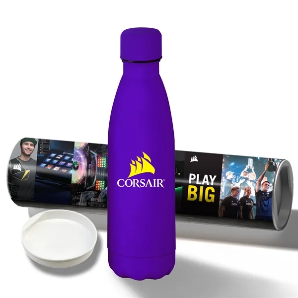 Purple color option for 17 Oz Rubberized Stainless Steel Bottle With Shipping Tube