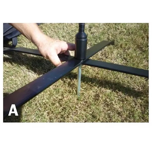 Photo of Metal Cross Bar Base 8.44 Lbs. / Chrome Stem W/ Ball Bearing