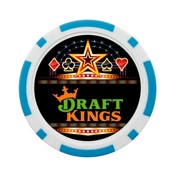 Light Blue 299C color option for Casino Poker Chips