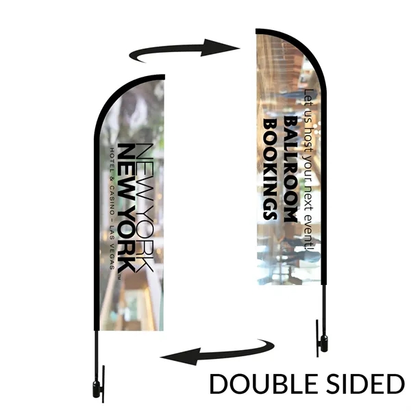 Full Color color option for Bow Flag 12 Ft. Height Carbon Fiber Kit   Double Sided