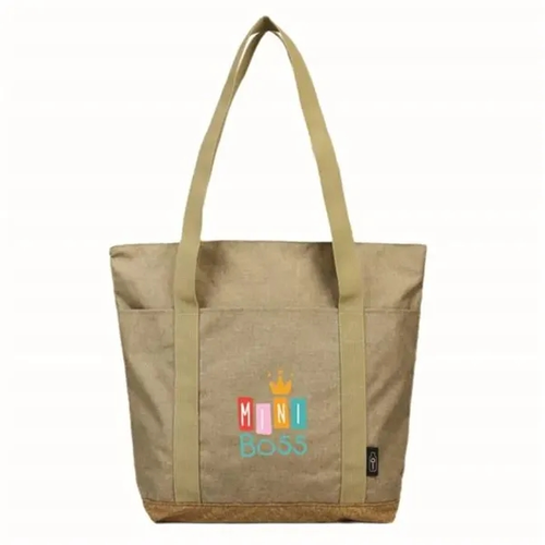 Main photo of Sustainable Cork & Rpet Tote With Zipper