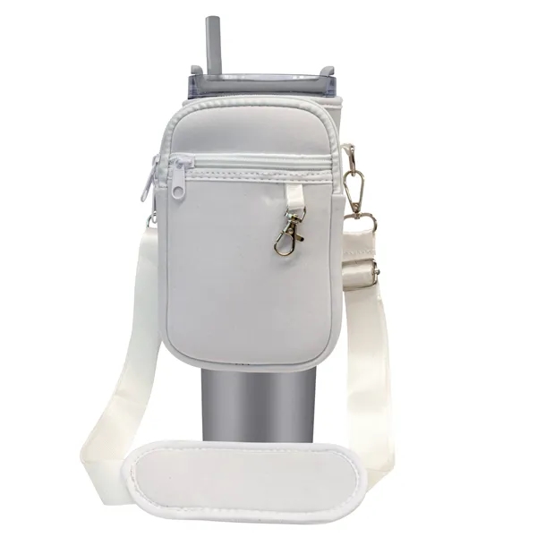 White color option for Water Bottle Pouch With Strap