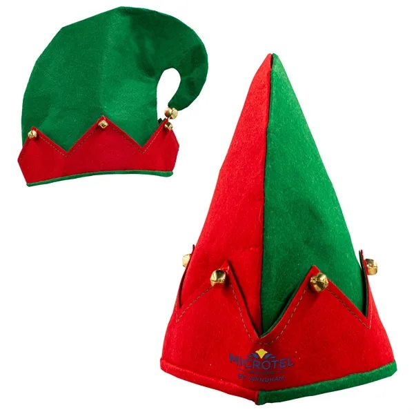 Green-Red color option for Elf Hat With Bells