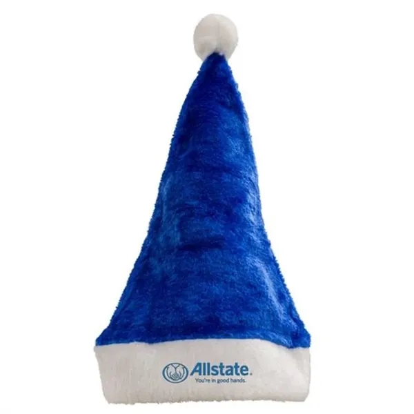 Blue-White color option for Plush Santa Hat
