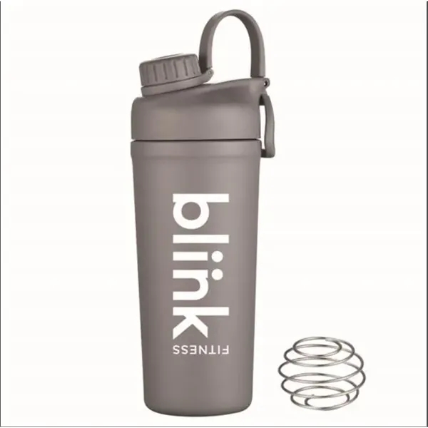 Gray (Pms Cool Gray 8C) color option for 27 Oz Shaker & Water Bottle With Stainless Steel Agitator