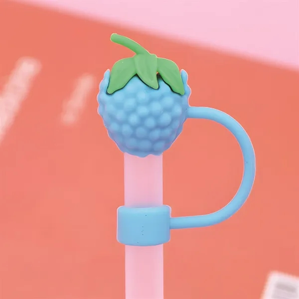 Blue color option for 3 D Pvc Straw Toppers