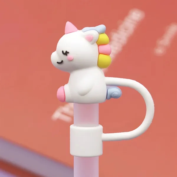 White color option for 3 D Pvc Straw Toppers