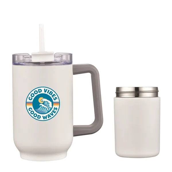 White color option for 3 In 1 Stainless Steel 22oz Tumbler And Can Cooler W/ Handle