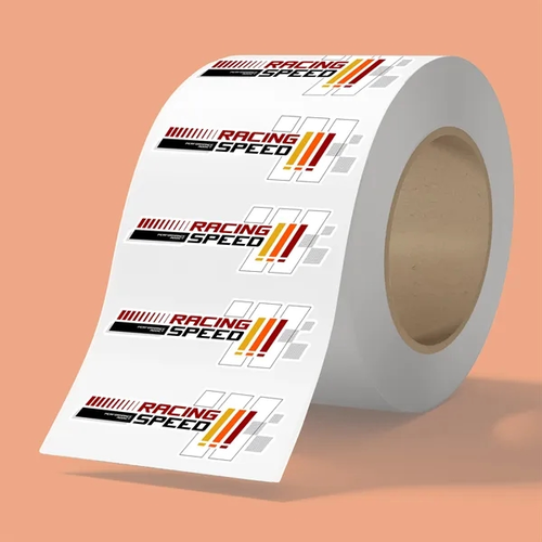 Main photo of 6" X 2" Bopp Stickers On Roll   3.5mil