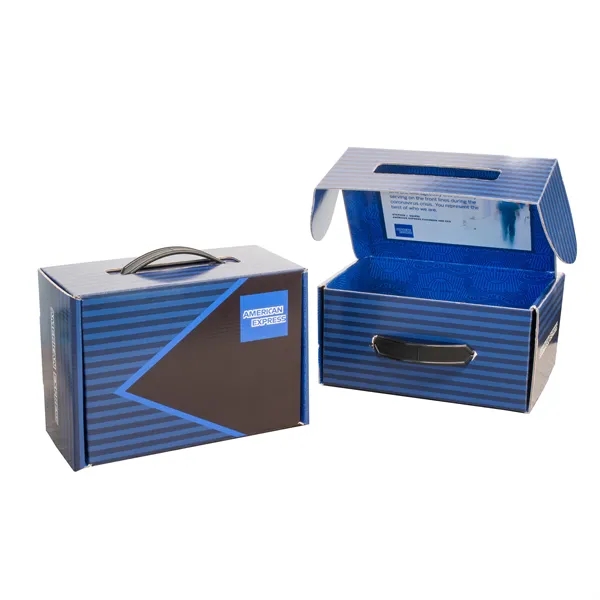 Multi Color color option for 8" X 6.375" X 3.8" 4 Cp Full Bleed E Flute Handle Box   4/4