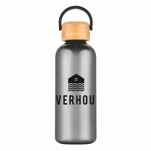 Translucent Black color option for 21 Oz Pet Water Bottle With Bamboo Lid & Handle