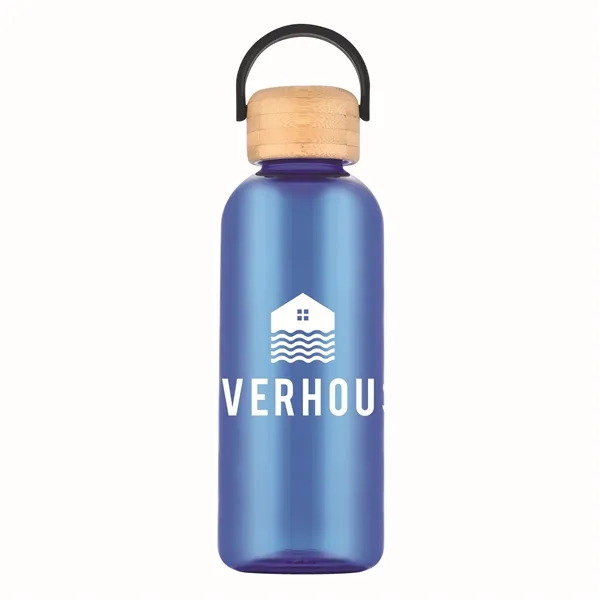 Translucent Blue color option for 21 Oz Pet Water Bottle With Bamboo Lid & Handle