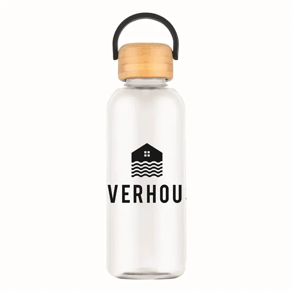 Translucent Clear color option for 21 Oz Pet Water Bottle With Bamboo Lid & Handle