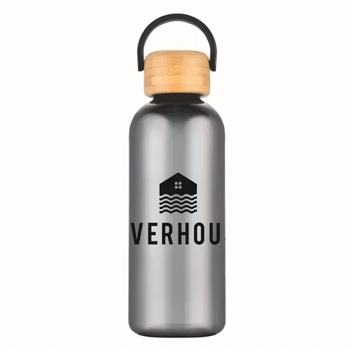 Main photo of 21 Oz Pet Water Bottle With Bamboo Lid & Handle