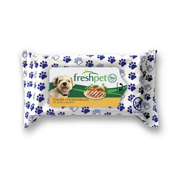 Blue-White color option for 15 Antibacterial Pet Wipes In A Pouch
