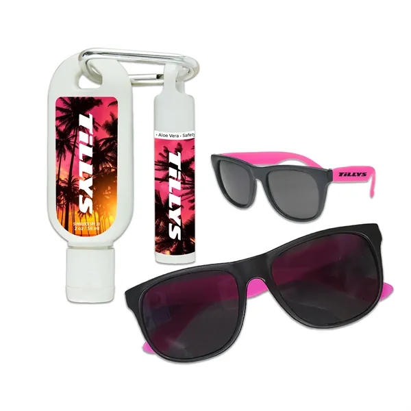 White color option for Sunblock With Lip Balm And Sunglasses