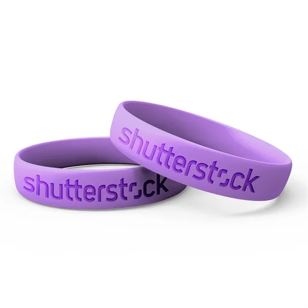 Purple color option for Silicone Wristband   Debossed