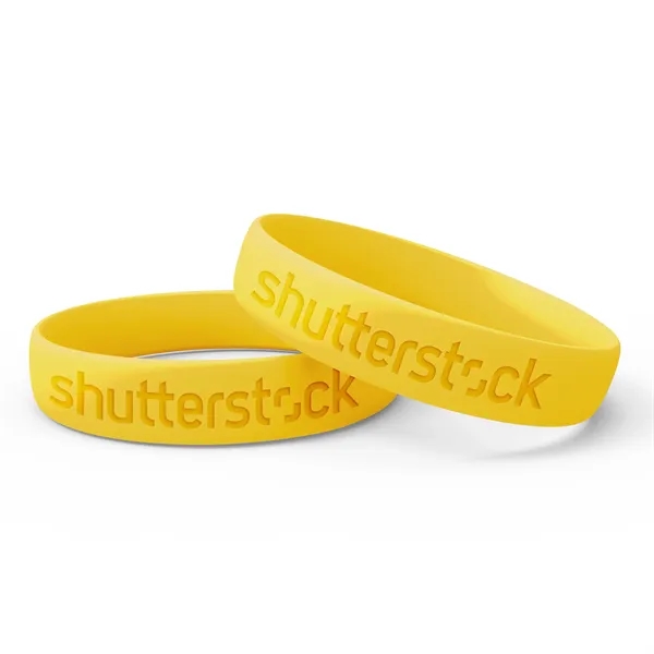 Yellow color option for Silicone Wristband   Debossed