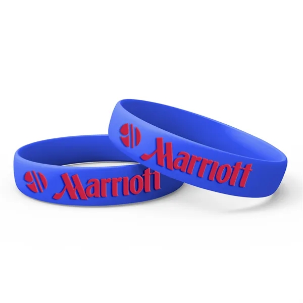 Royal Blue color option for Silicone Wristband   Embossed With 1 Color