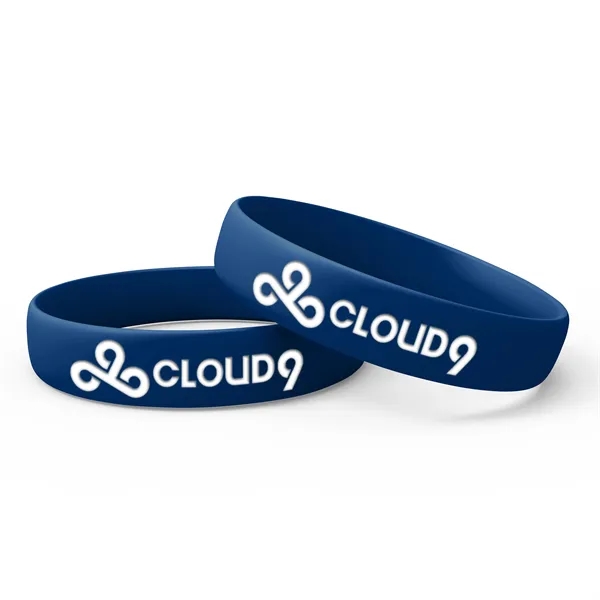 Navy Blue color option for Silicone Wristband   Debossed With 1 Color