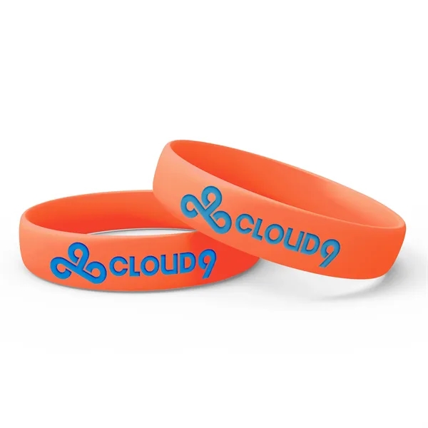 Orange color option for Silicone Wristband   Debossed With 1 Color
