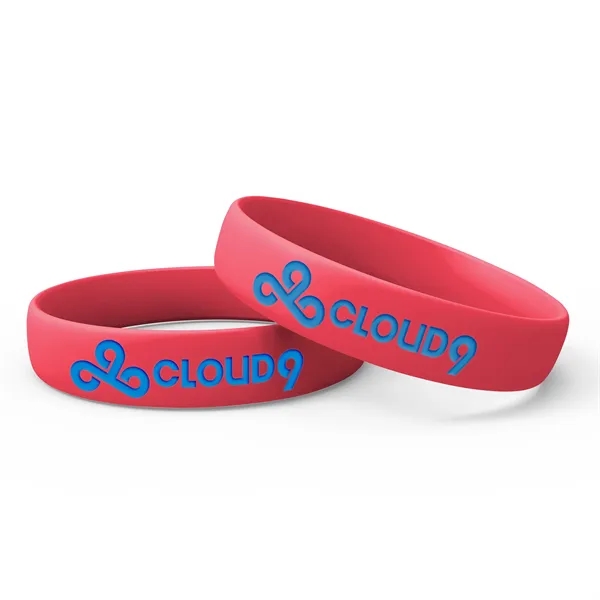 Red color option for Silicone Wristband   Debossed With 1 Color